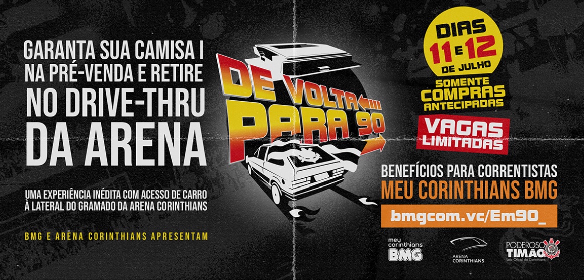 BMG fará ação de drive-thru para entregar camisa do Corinthians