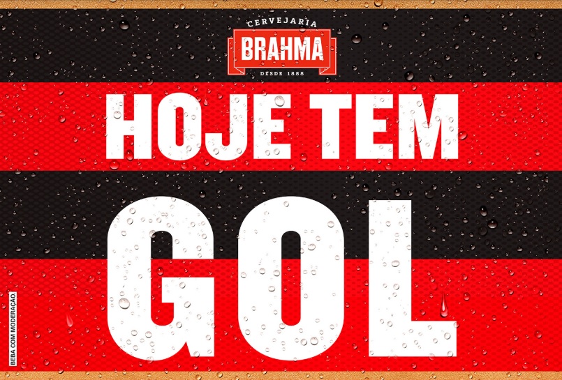 Brahma Ativara Aporte Ao Flamengo Com Cartazes Hoje Tem Gol